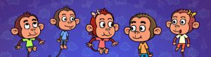 Piosenka Dla Dzieci - 5 Malutkich Małpek